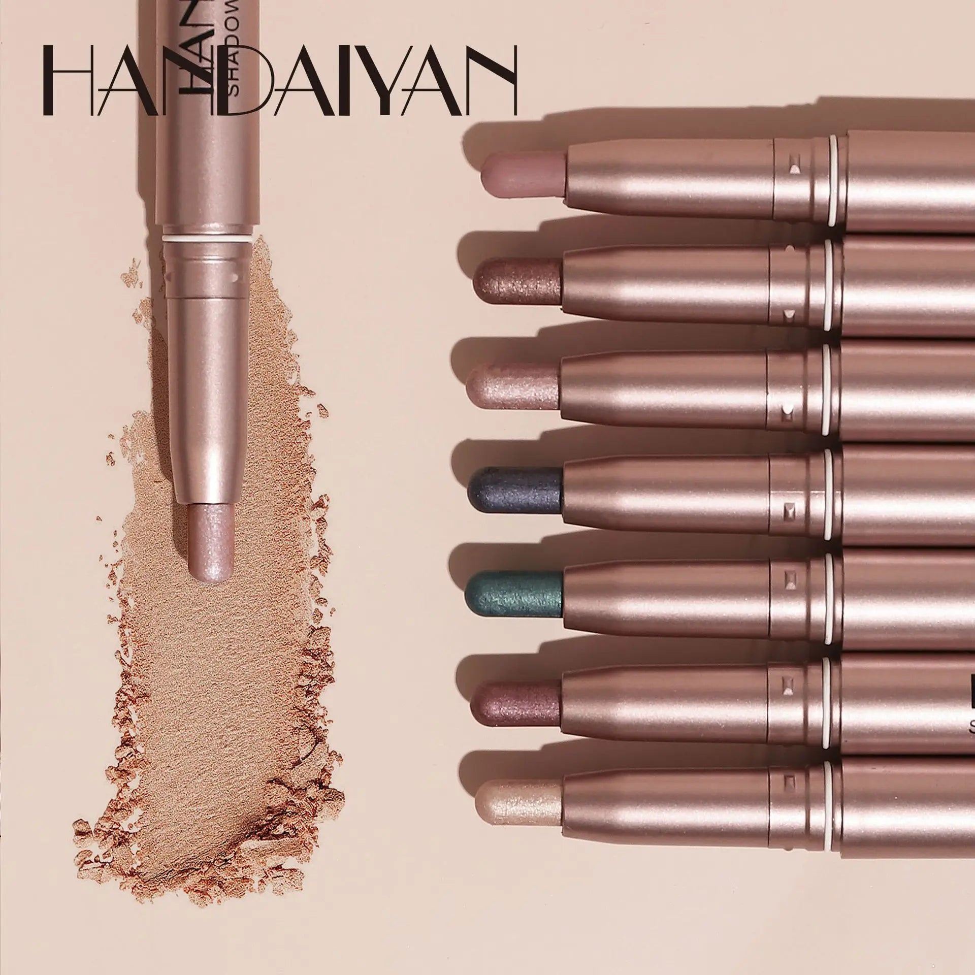 Handaiyan Highlighting Eye Shadow Stick set with pearlescent shimmer in multi shades and smooth creamy texture