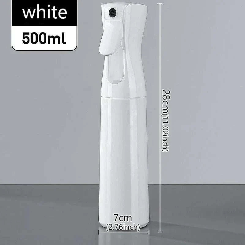 White high pressure mist spray bottle 500ml with ergonomic design and continuous fine mist spray