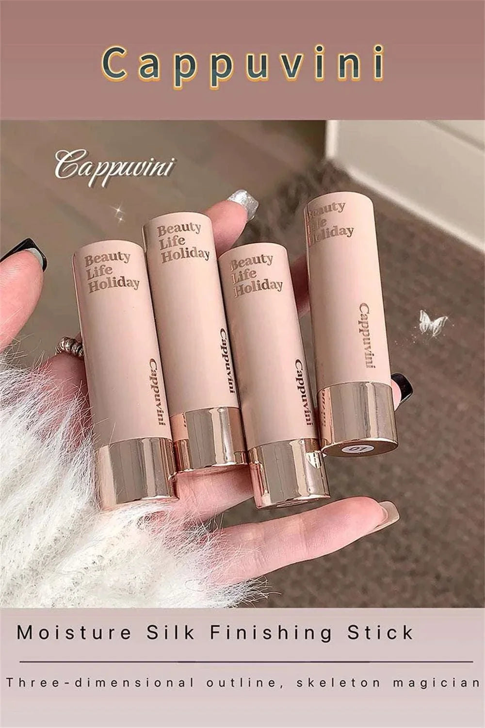 Moisturizing Matte Concealer contour stick with hydrating matte finish and long-lasting wear in sleek beige packaging