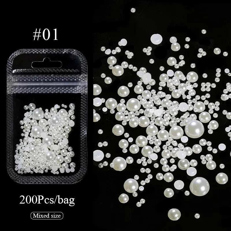 BORN PRETTY 10g gel nail glue white pearls for rhinestone nail art super strong adhesive no wipe formula compact size