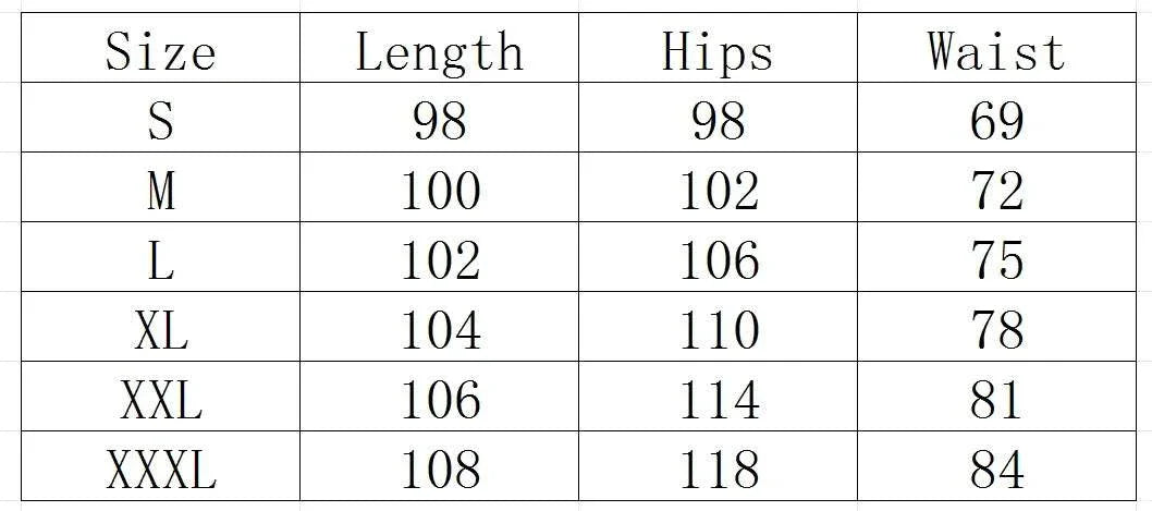 Size chart for Men's Training Jogger Sweatpants including length, hips, and waist measurements in centimeters.