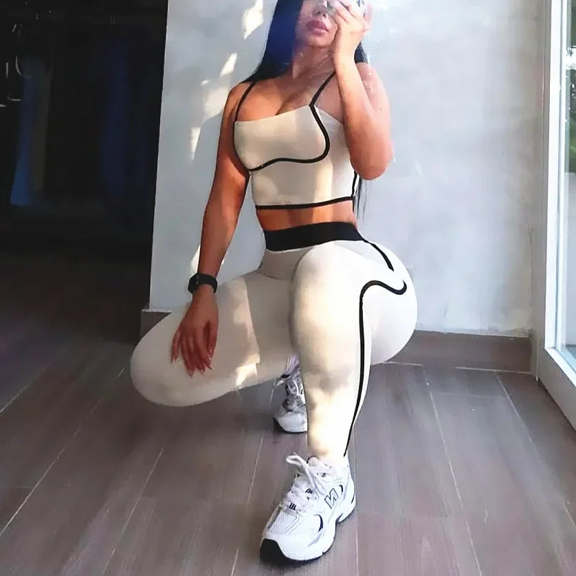 1/2PCS Women Tracksuit Yoga Set Gym