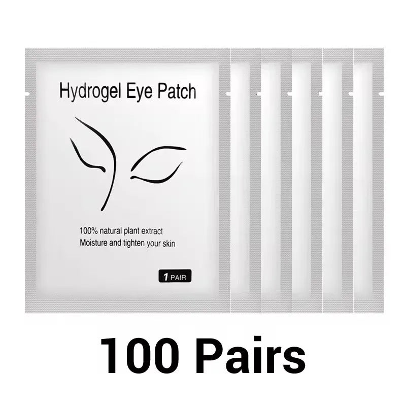 50 Pairs Eyelash Gel Patches hydrogel eye patches for lash extensions and under-eye care