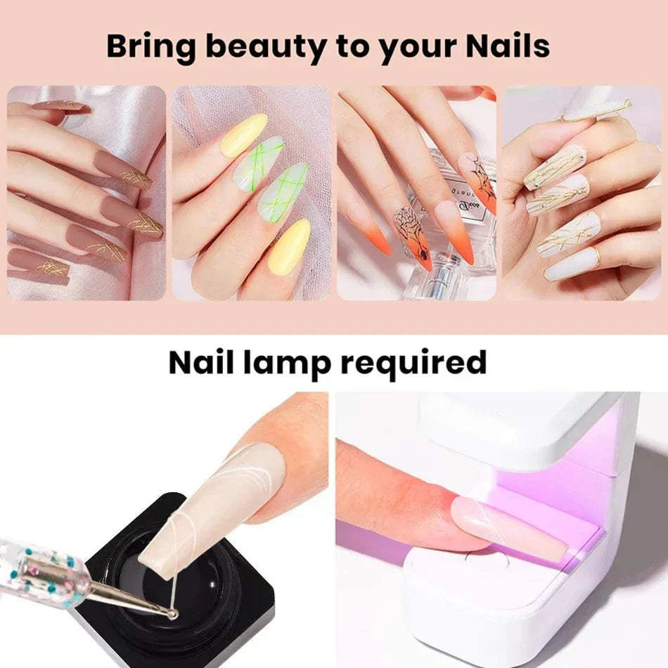 4-in-1 Black & White Nail Painting Gel