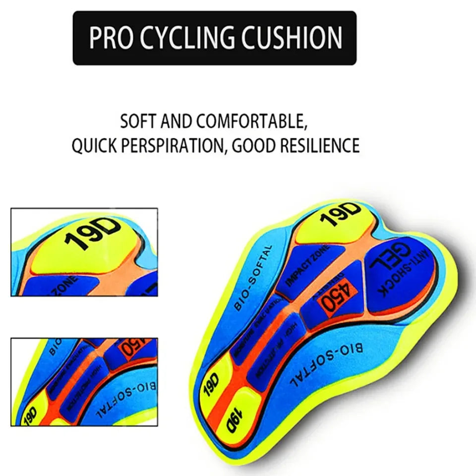 Strava Pro Cycling Jersey Set with padded 5D gel insert cycling shorts for comfort and quick-dry performance