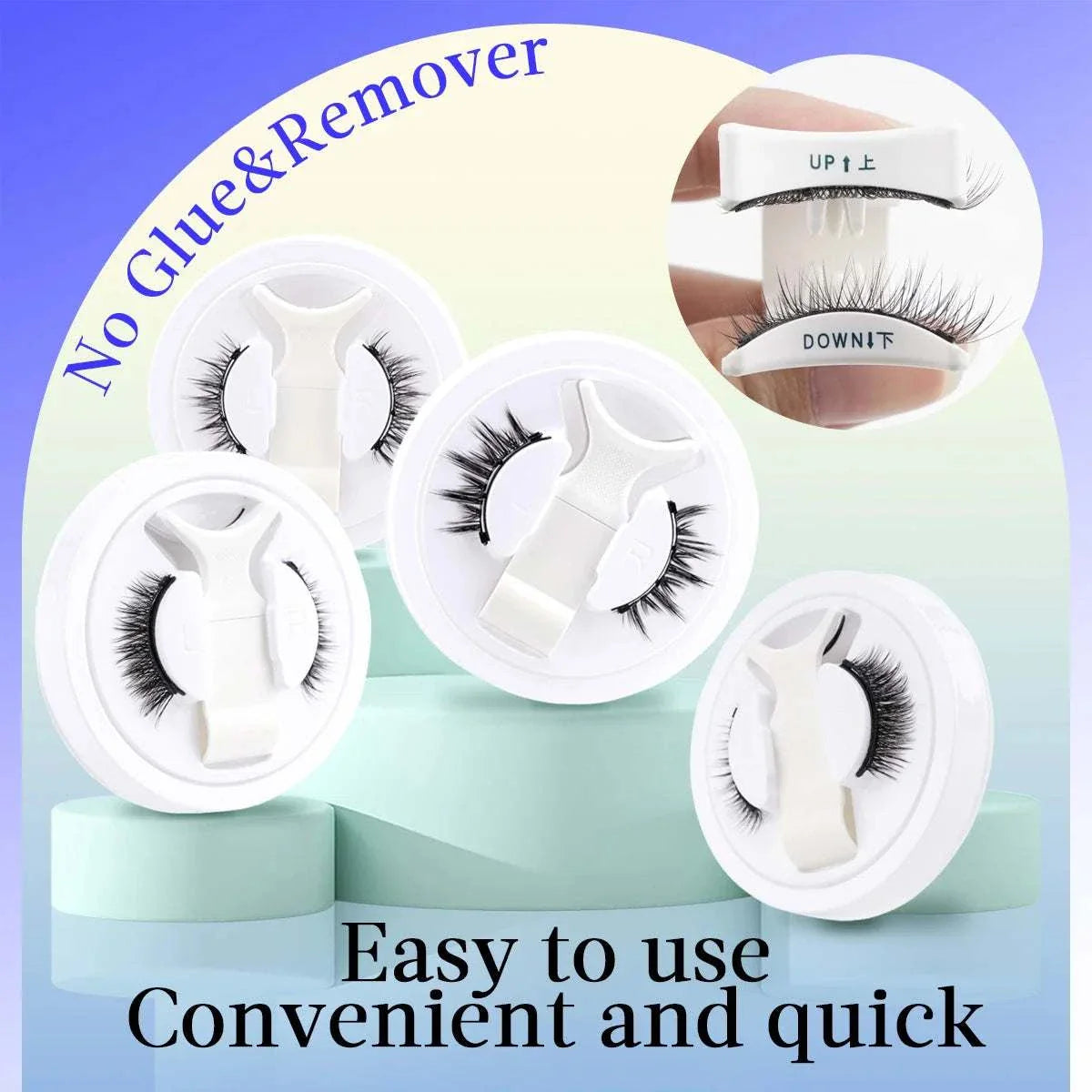 Hot Magnetic Eyelashes Set with no glue, reusable, natural bold look, comfortable all-day wear, includes magnetic tweezers, pre-curled for perfect curl, compact travel case