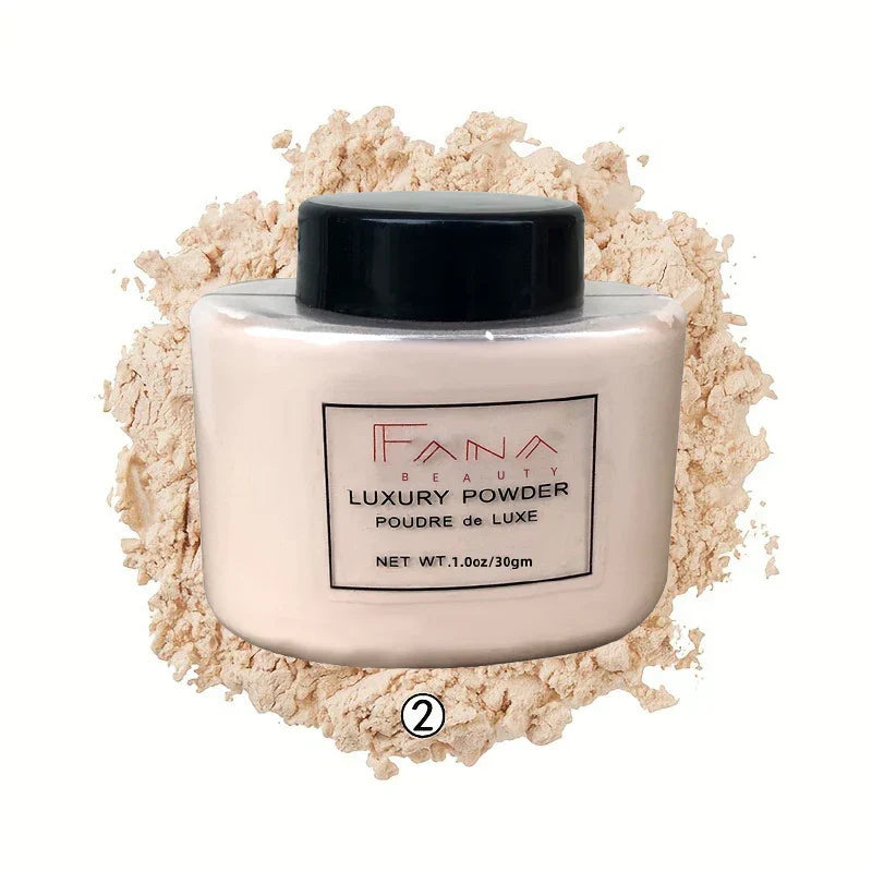 4 Colors Luxury Banana Powder loose setting powder with lightweight, breathable formula for natural matte finish and oil control