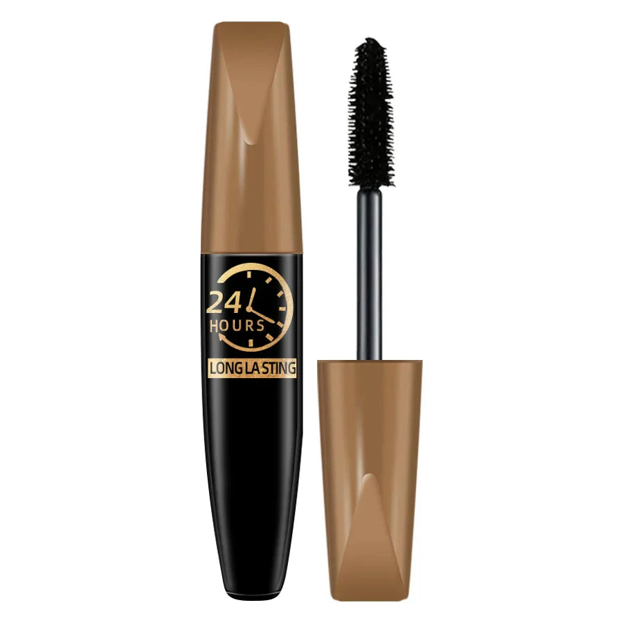 5D Black Silk Fiber Mascara waterproof lengthening volumizing Korean-inspired long-lasting eye makeup