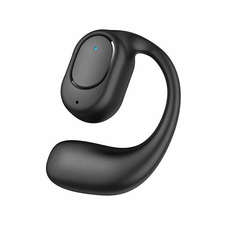 Black KY2 wireless Bluetooth earphone with open-ear, ergonomic ear-hook design for sports and active use