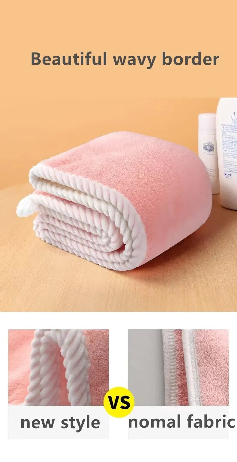 Double Thick Dry Hair Towel Cap
