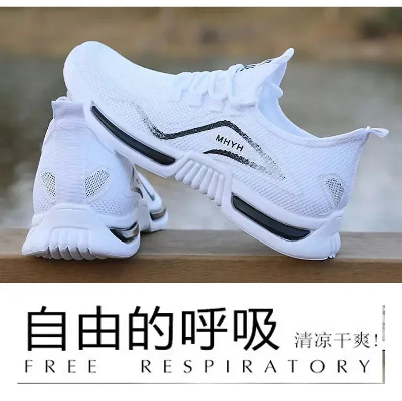White men slip on shoes with breathable mesh upper and lightweight sole for comfort and stability