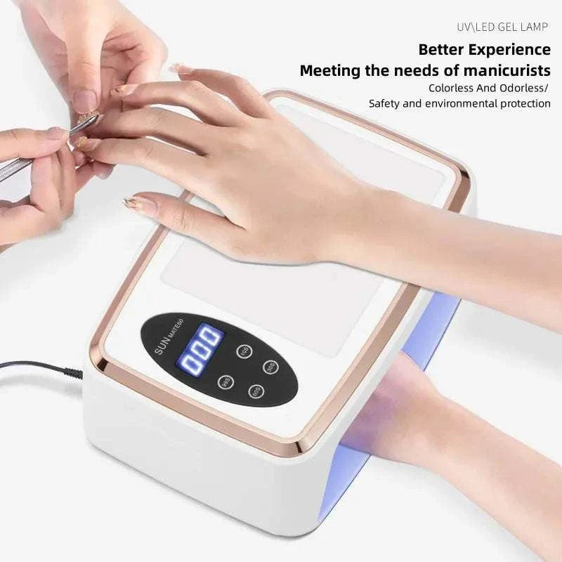 90 LEDS nail dryer UV/LED nail lamp with digital timer and spacious design curing gel polish fast and evenly