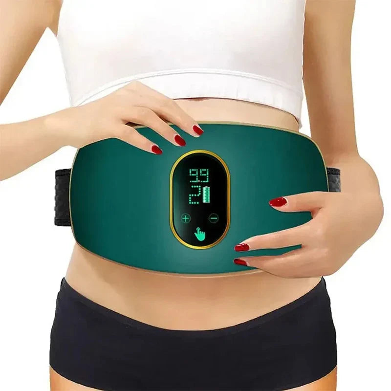 Rechargeable waist belt waist massager with vibration and heating for fat burning and body contouring