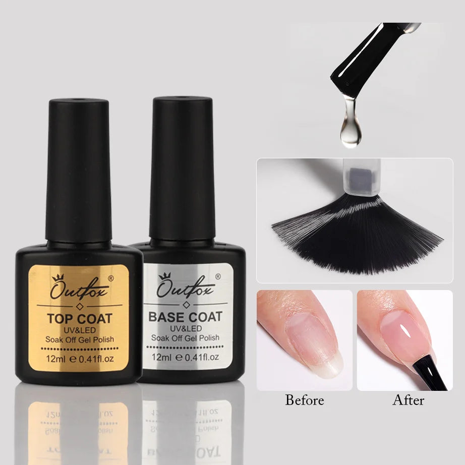 12ml Soak Off UV Gel Top & Base Coat