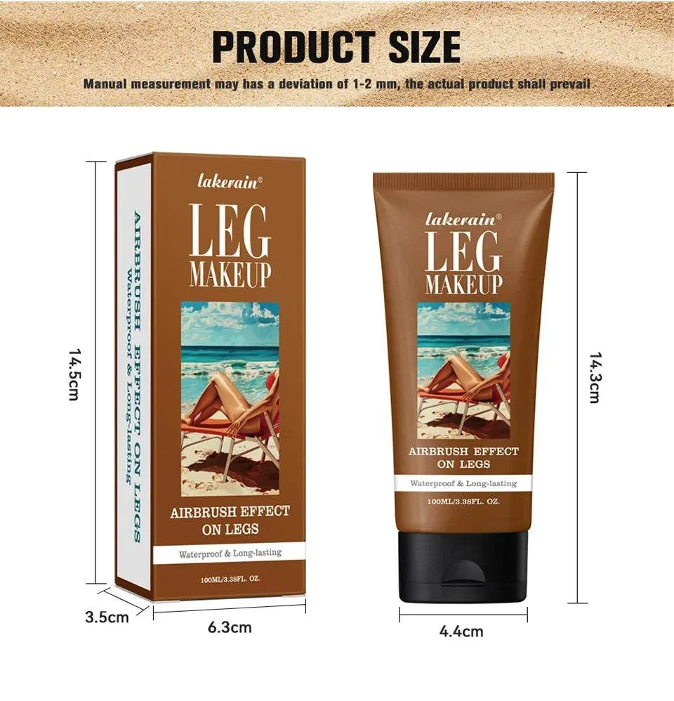 100ml Leg Makeup waterproof and long-lasting concealer for even skin tone in wheat tan brown shade