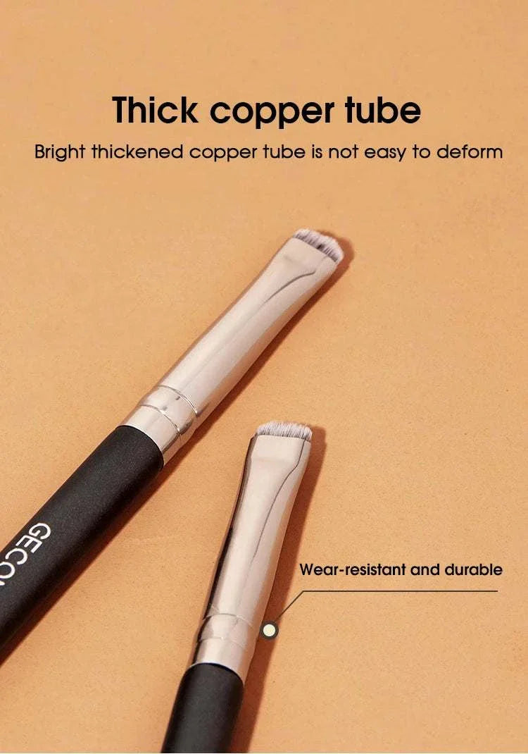 Eyeliner and eyebrow makeup brushes with thick copper tubes, durable and wear-resistant design for precise eye makeup application