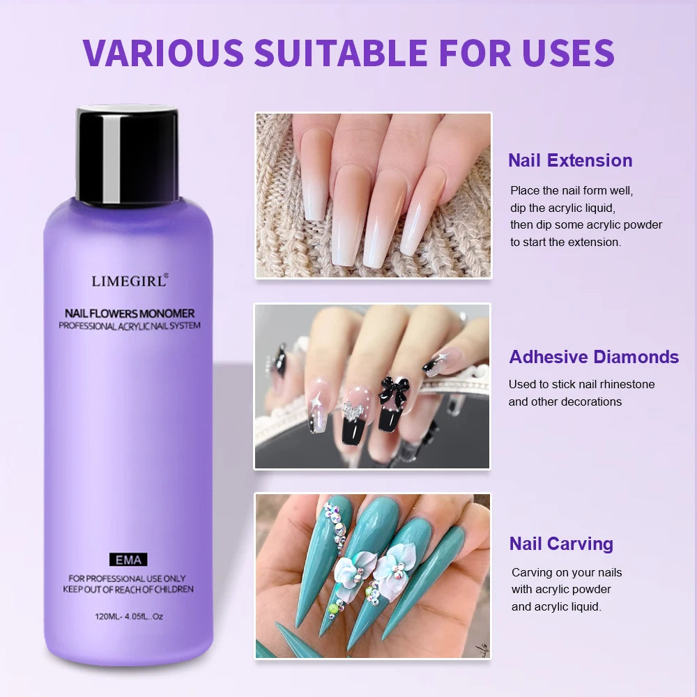 Limegirl Large Capacity Nail Acrylic Liquid Monomer
