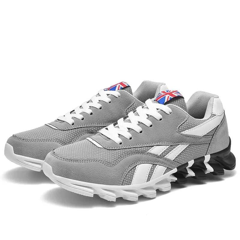 2025 new men's and women's breathable gray running shoes with anti-slip sole and cushioned insole