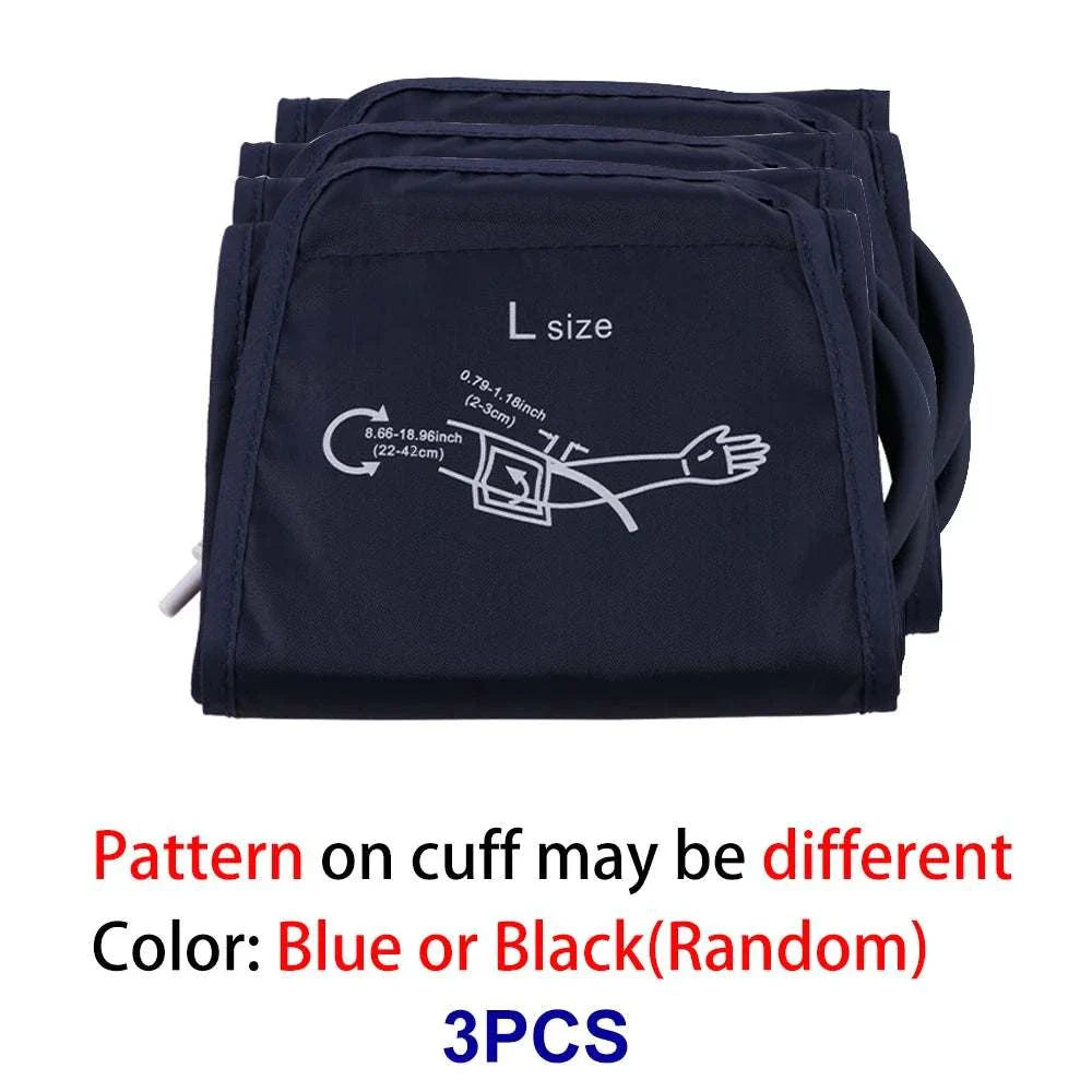 Replacement cuff for digital blood pressure monitors in large size, compatible with most devices, durable and adjustable.