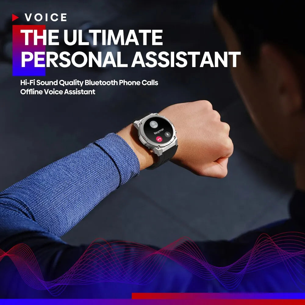 Zeblaze VIBE 7 PRO smartwatch with 1.43" AMOLED display, Bluetooth calls, rugged design, multi-sport modes, and health monitoring features