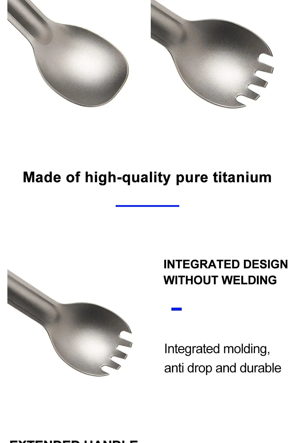 Widesea Camping Titanium Spork