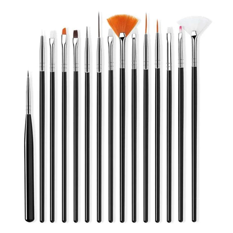 5pcs Nail Liner Brush Set with versatile sizes for precise nail art and detailing