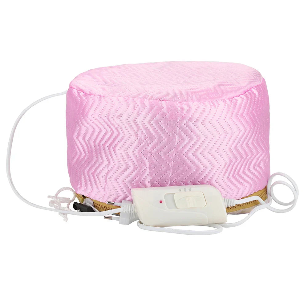 Electric Hair Steamer Cap with adjustable temperature and self-heating technology for deep conditioning and hair care.