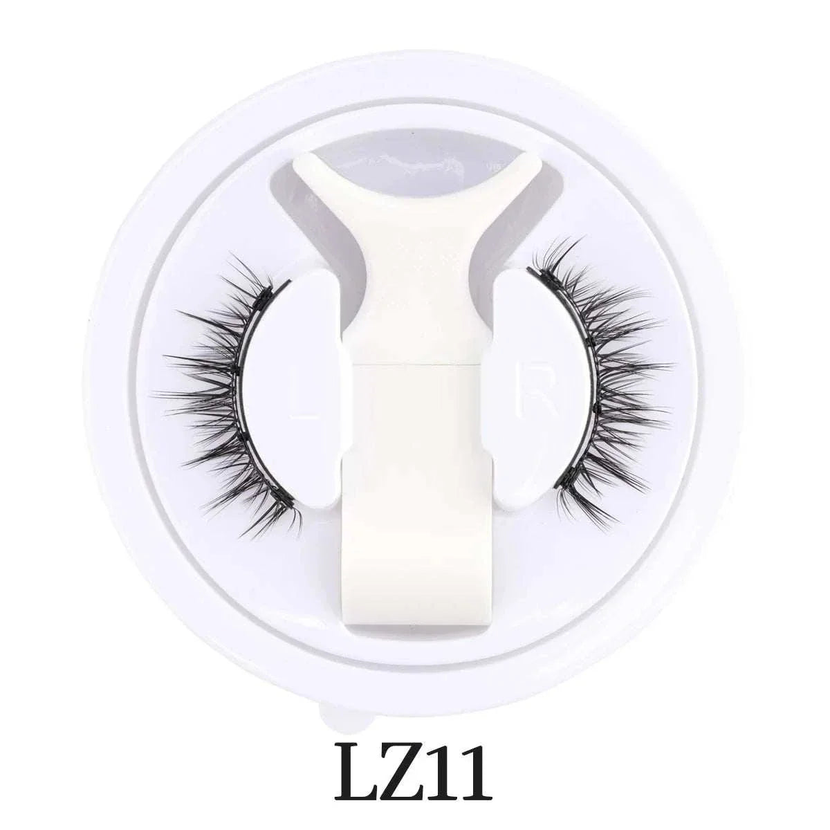 Hot Magnetic Eyelashes Set with reusable natural-looking lashes and magnetic tweezers in a compact case