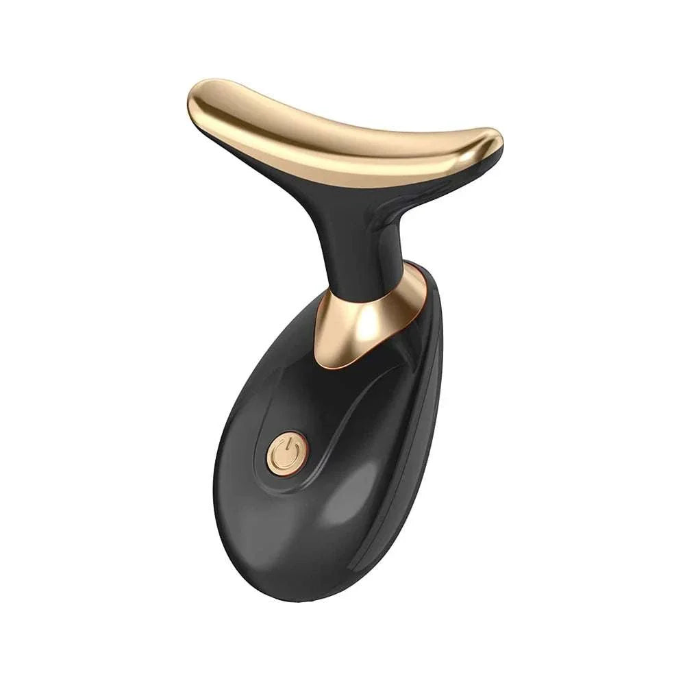 Neck lifting beauty device with warm massage, microcurrent therapy, ergonomic design for anti-aging and skin firming