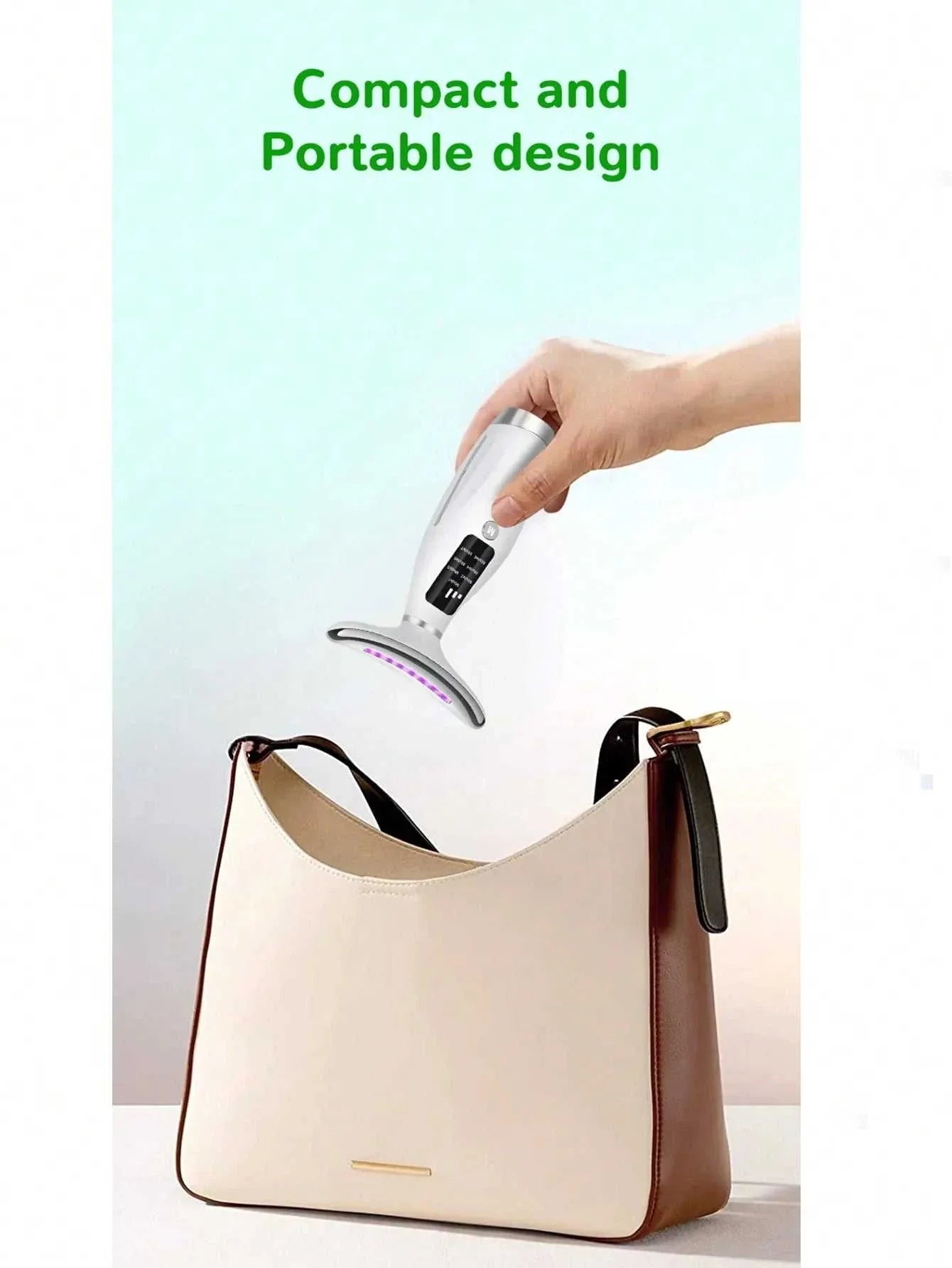 Colour Light Face & Neck Beauty Instrument handheld LED device with 7-color light therapy for skin rejuvenation.