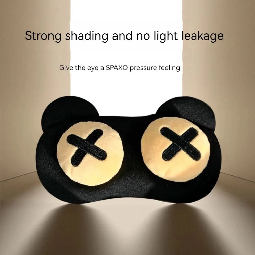 Cute eye mask for kids with strong shading and no light leakage, soft and breathable fabric, designed as a warm compress for restful sleep and eye relaxation.