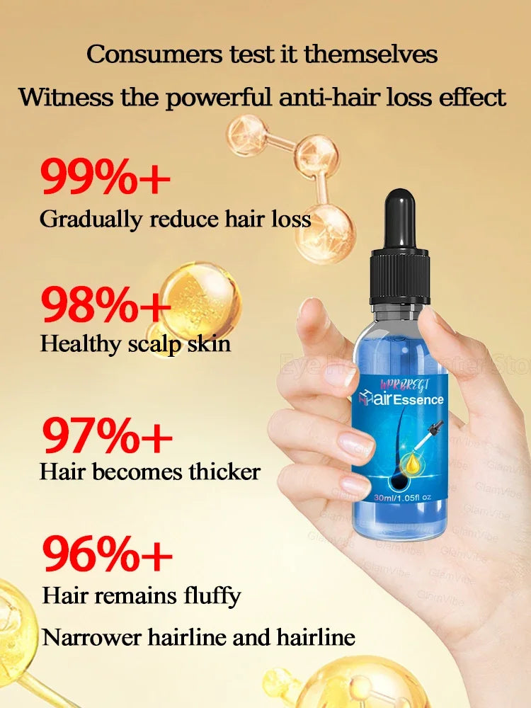 Blue Bottle Hair Growth serum for reducing hair loss and promoting thicker, healthier hair