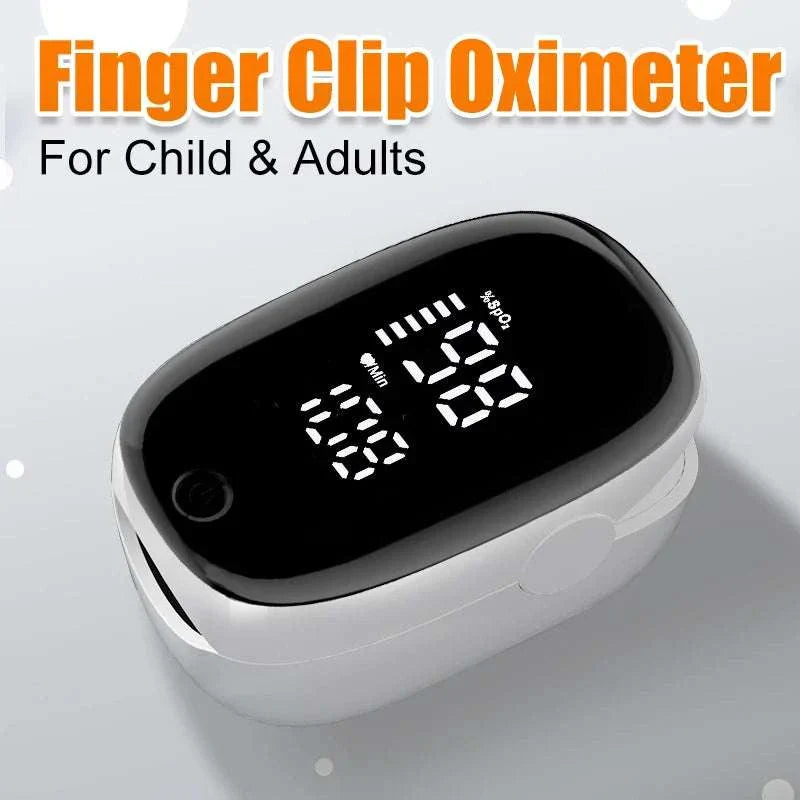 JUSTLANG Pediatric Oximeter finger clip for infants and children with bright LED display and real-time heart rate monitoring