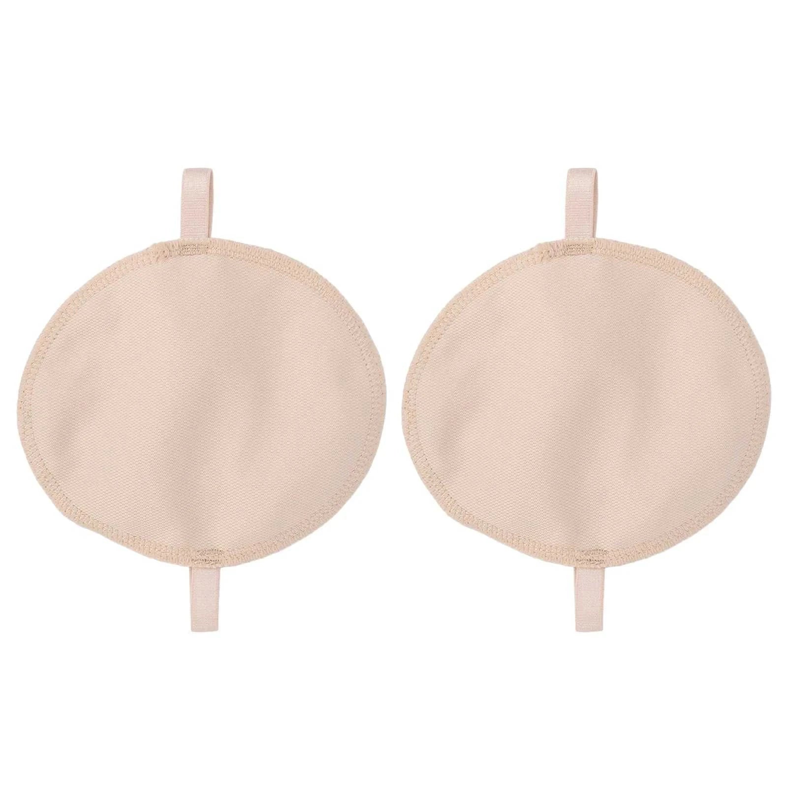 Pair of reusable cotton underarm sweat pads with adjustable straps for sweat absorption and odor control.
