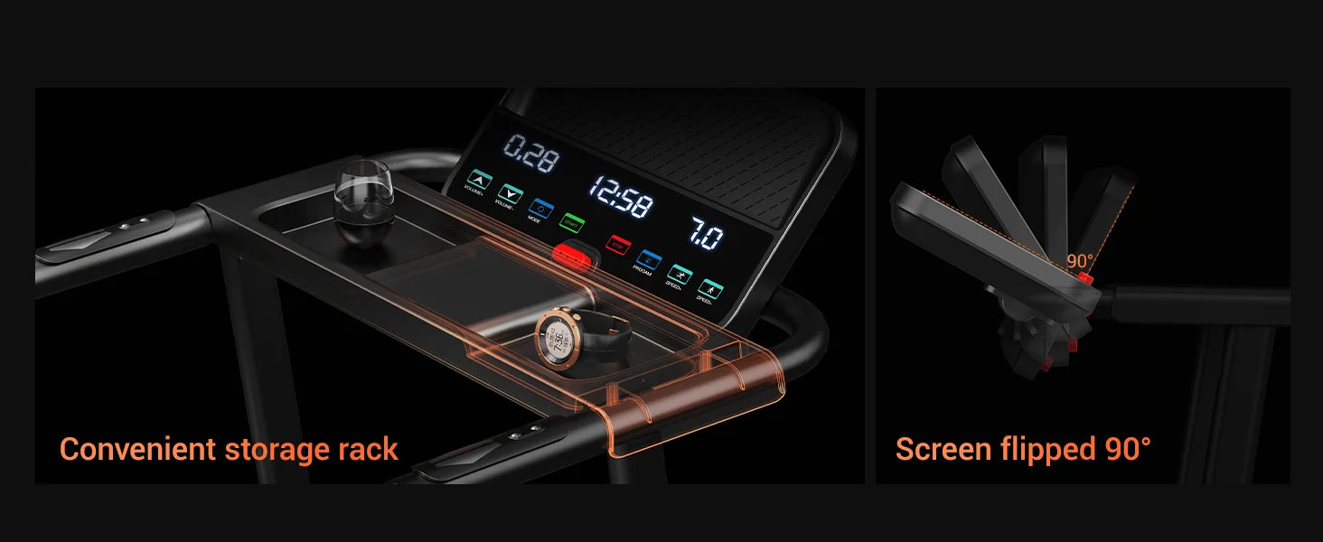 3.0HP Foldable Home Treadmill – Quiet, Durable & Shock Absorbing