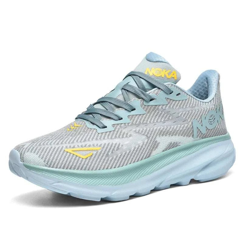 Lightweight unisex Carbon Plate Air Cushion running shoe with breathable mesh upper and durable rubber outsole