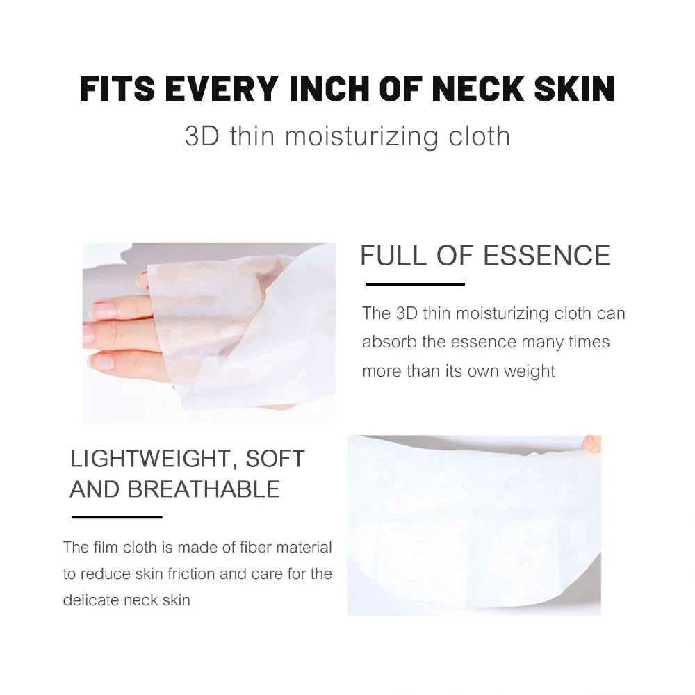 Goat Milk Six Peptides Neck Mask hydrating lightweight 3D cloth for firming and moisturizing neck skin