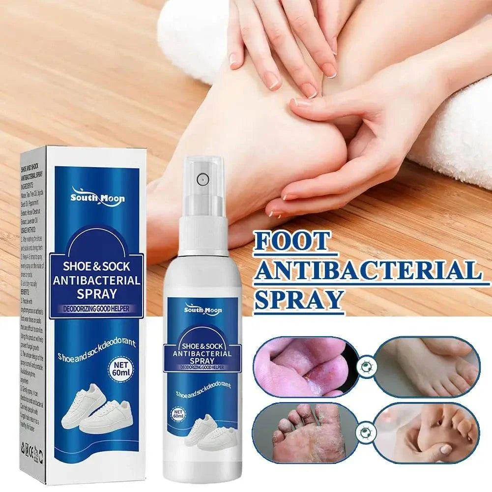 60ml antibacterial shoe and foot odor spray with deodorizing formula for eliminating odor and keeping feet and shoes fresh