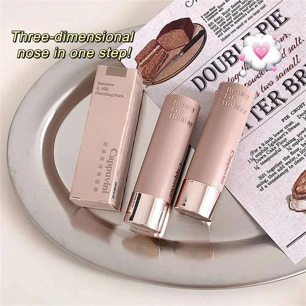 Moisturizing Matte Concealer Contour Stick with hydrating, waterproof formula for 3D facial definition and long-lasting wear