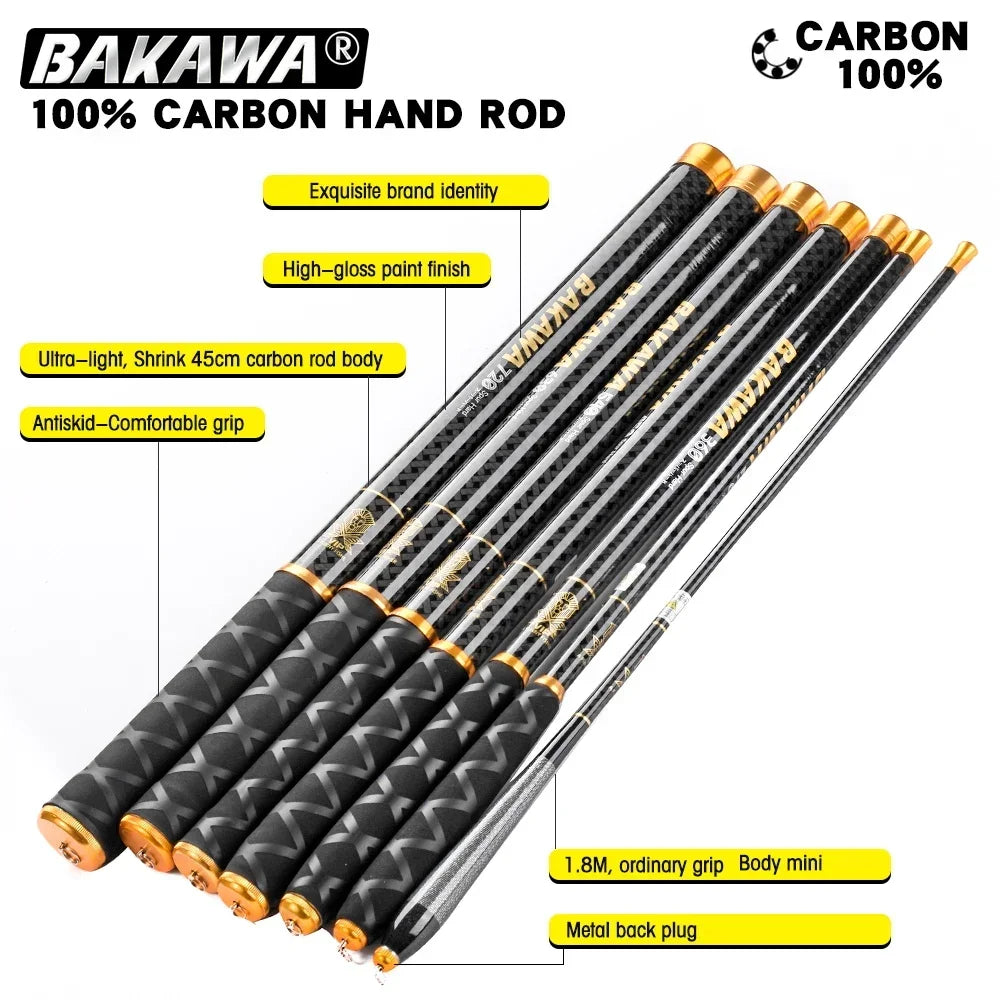 BAKAWA Ultralight Carbon Fishing Rods