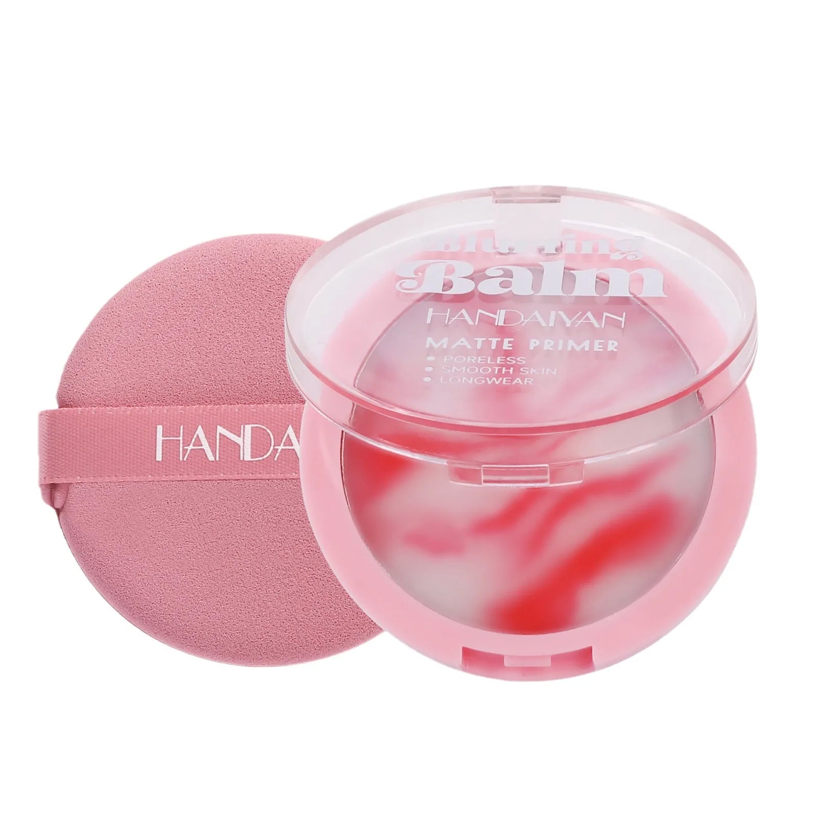 Handaiyan Light Mist Setting Powder with pink puff and clear lid for matte primer and flawless finish