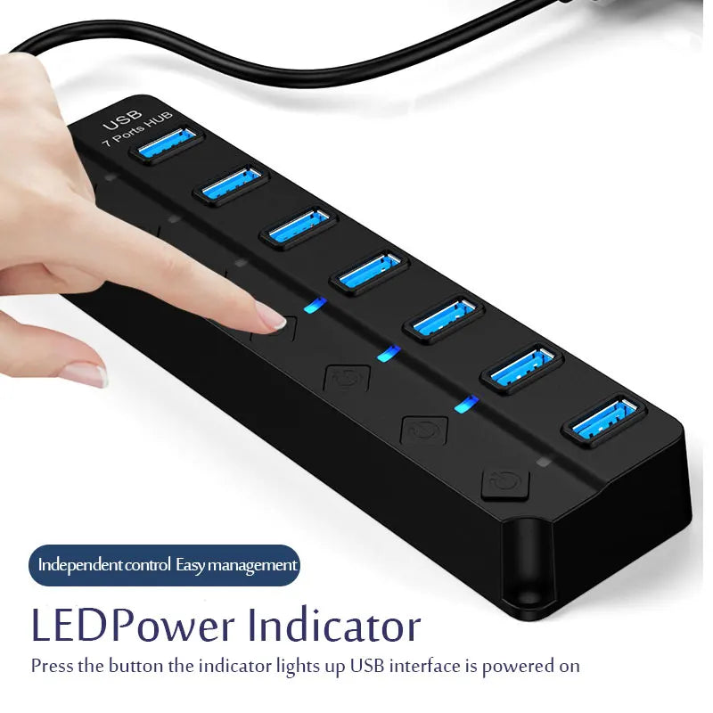 USB 3.0 Power Adapter Multi-Port Hub
