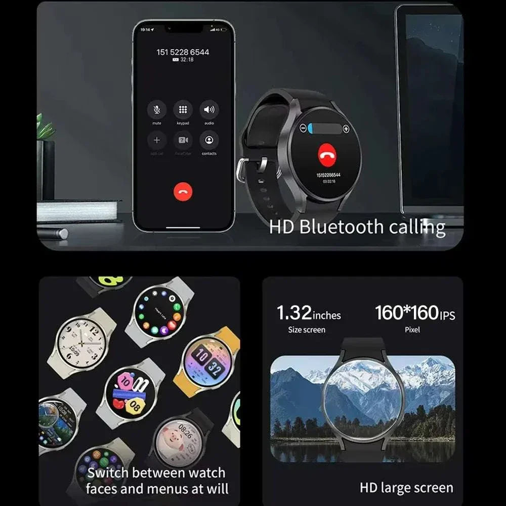 KESHUYOU 2025 New Watch with HD Bluetooth calling, customizable watch faces, 1.32-inch 160x160 IPS HD large touchscreen display