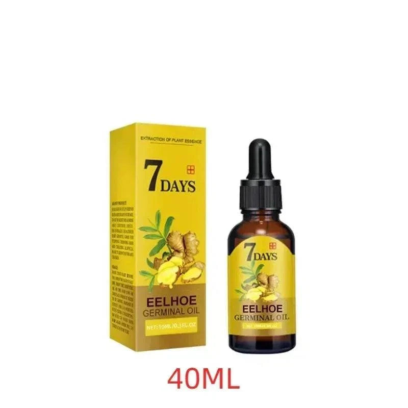 7 Day Rapid Growth liquid ginger hair growth and scalp care serum in 40ml bottle with yellow packaging