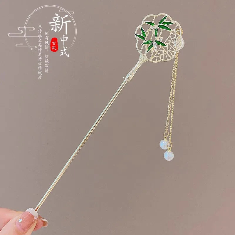 Elegant Chinese Style Flower Tassel Hairpin