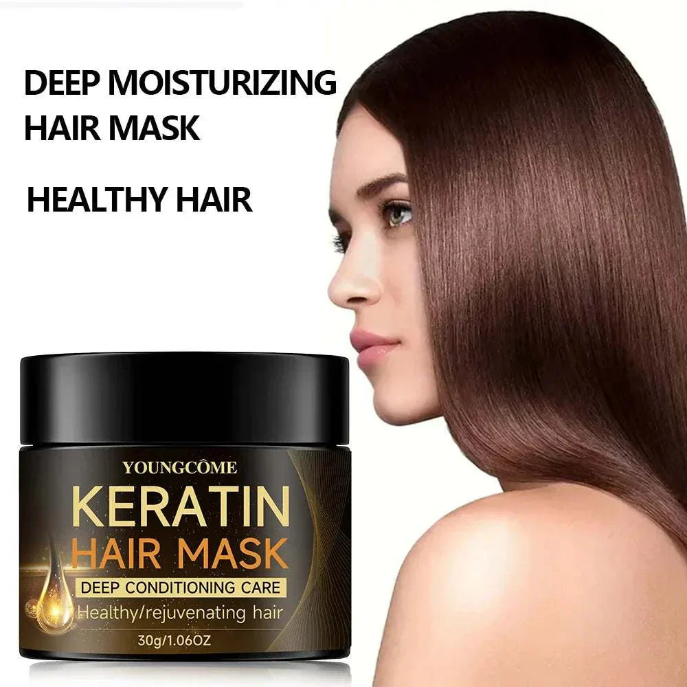 Keratin Hair Mask deep moisturizing treatment for healthy, smooth, and shiny hair with intense nourishment and repair.
