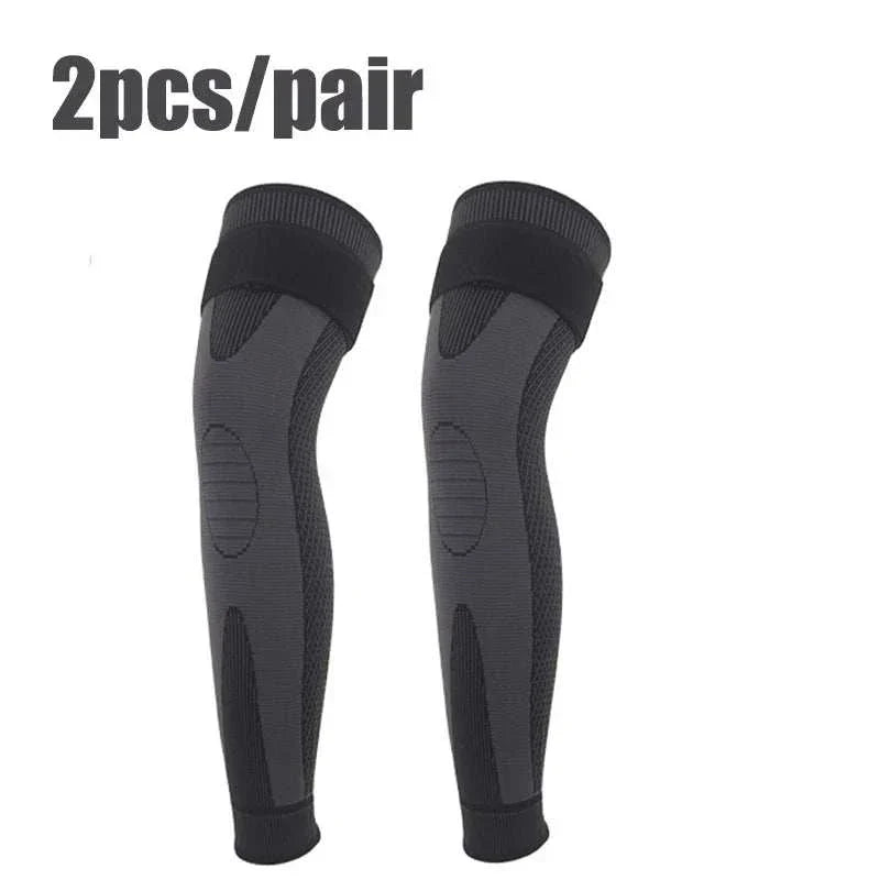 Pair of black and gray compression knee pads for joint support and injury prevention