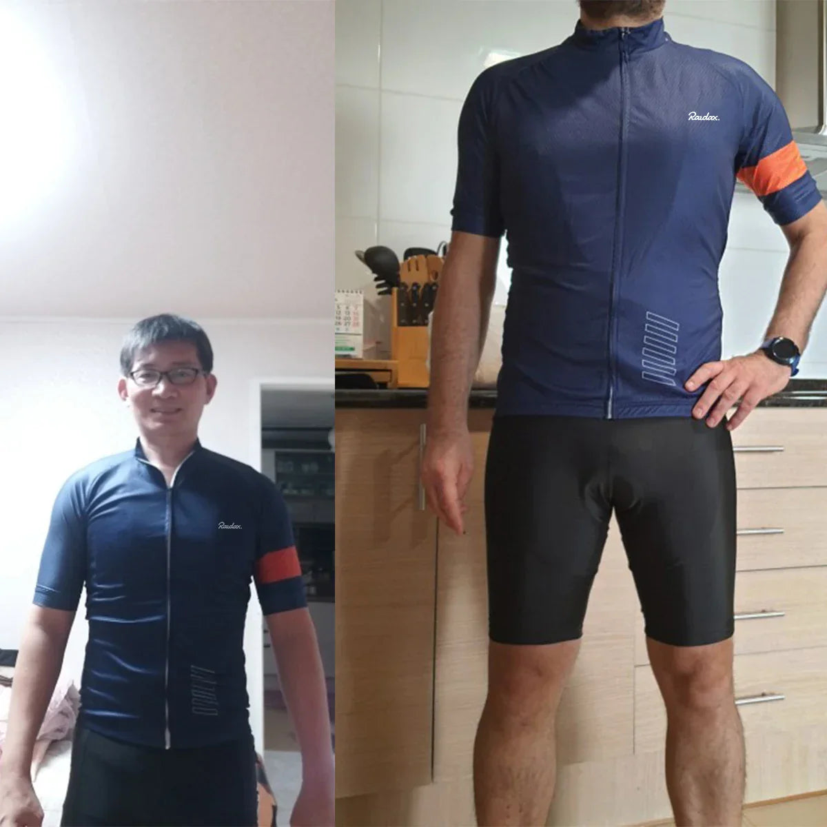 Raudax Classic Black Cycling Jersey with pro fit, breathable mesh, full zipper, quick-dry fabric, and rear pockets for summer rides