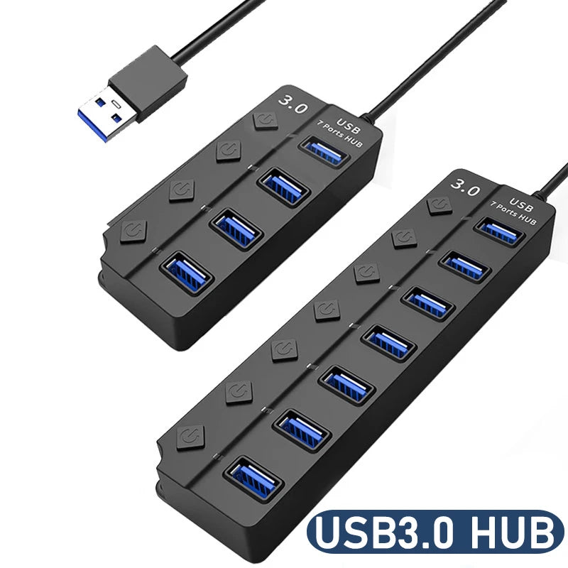USB 3.0 Power Adapter Multi-Port Hub
