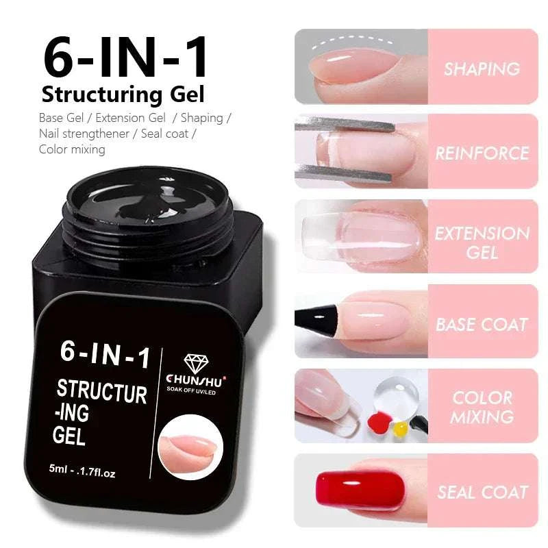 4-in-1 Black & White Nail Painting Gel